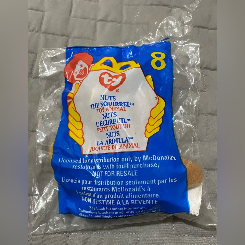 1999 McDonald’s Ty Beanie Baby Nuts the Squirrel